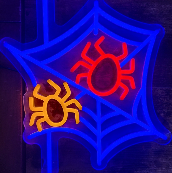 Neon Spider Web Sign - Picture 2 of 7